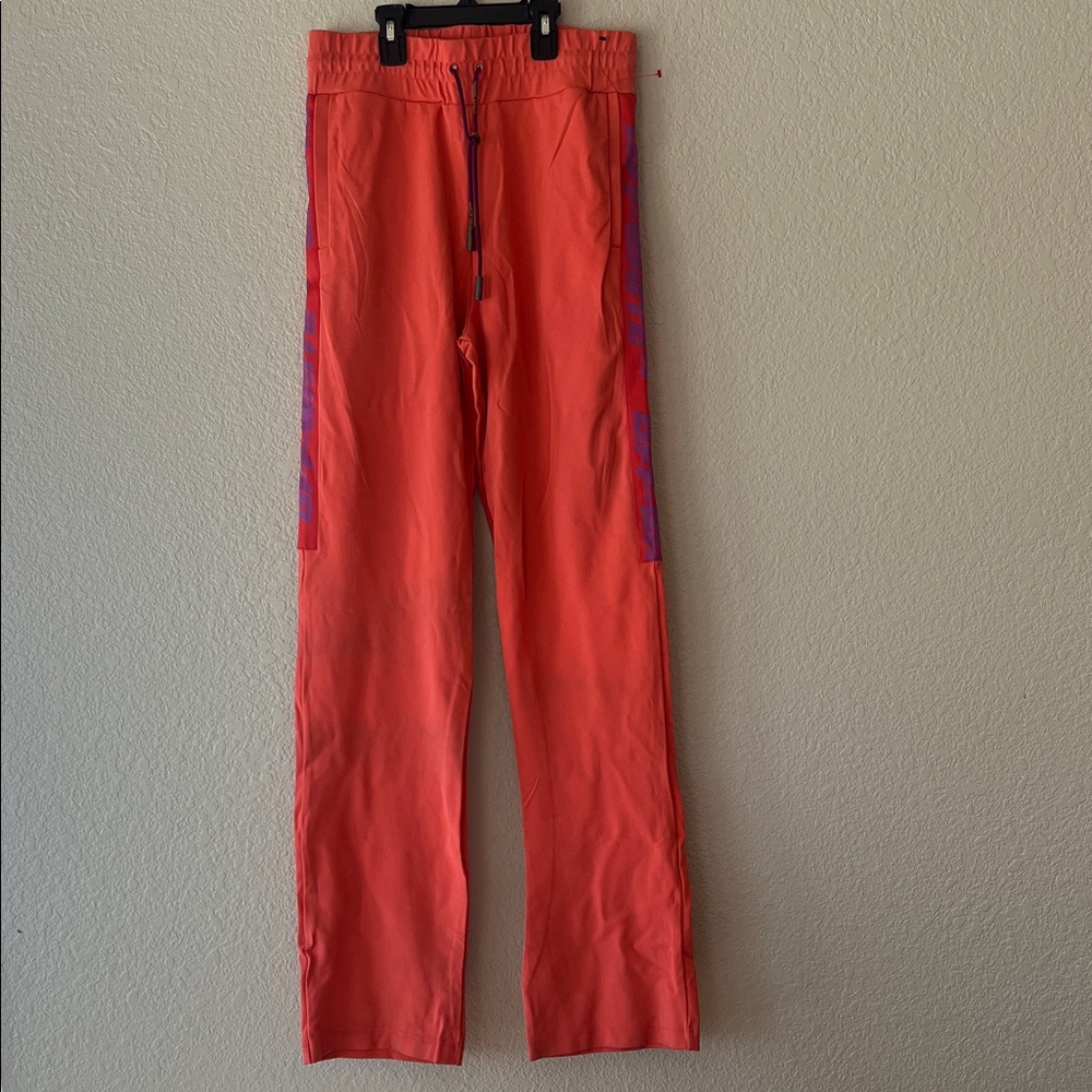 Off-White coral color side logo track pant size small